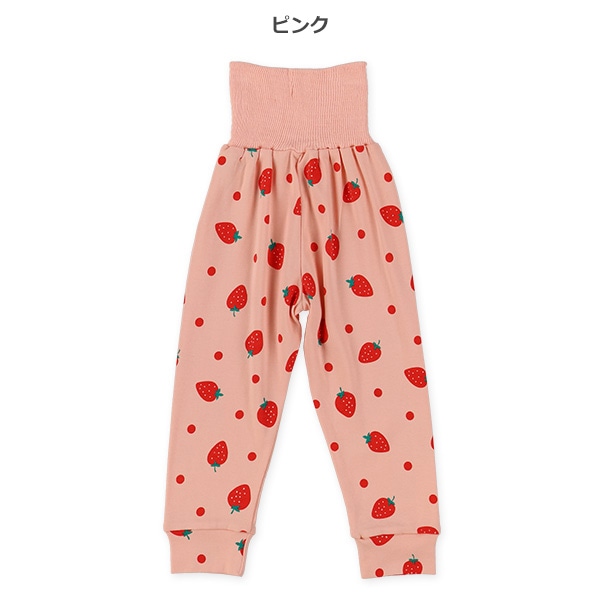 2枚組腹巻付きどっちもまえスペアパンツ（いちご・無地）
