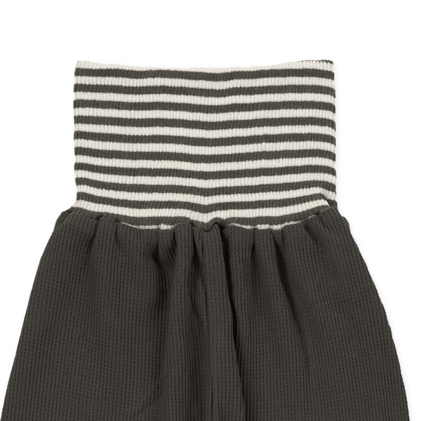 2枚組腹巻付きスどっちもまえワッフルペアパンツ（ハート・ボーダー）