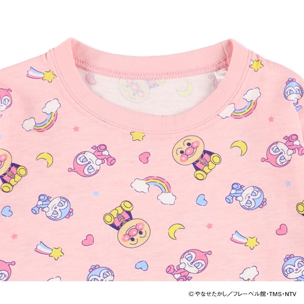 腹巻付き長袖パジャマ（アンパンマン総柄）