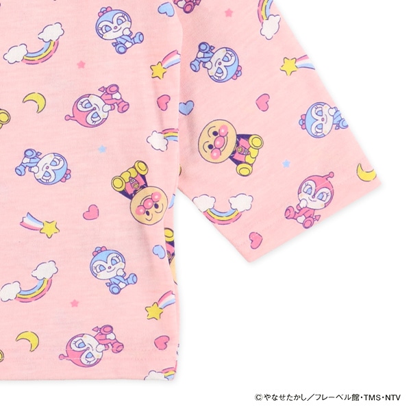 腹巻付き長袖パジャマ（アンパンマン総柄）