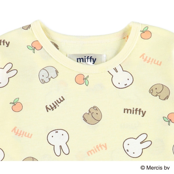 腹巻付き長袖パジャマ（ミッフィー総柄）