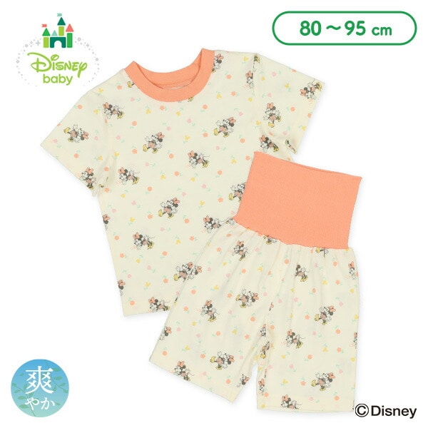 腹巻付き半袖パジャマ（ミニーマウス・総柄） | ベビー服・子供服