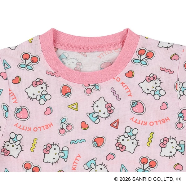 腹巻付き半袖パジャマ（ハローキティ総柄）