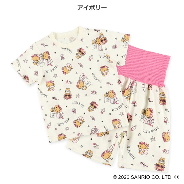 腹巻付き半袖パジャマ（ハローキティ）