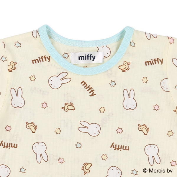 腹巻付き半袖パジャマ（ミッフィー総柄）