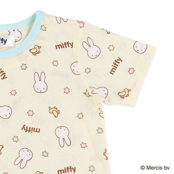 腹巻付き半袖パジャマ（ミッフィー総柄）