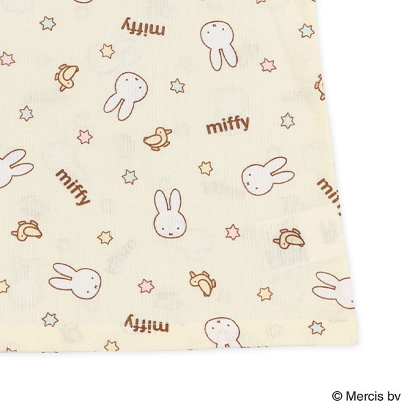 腹巻付き半袖パジャマ（ミッフィー総柄）