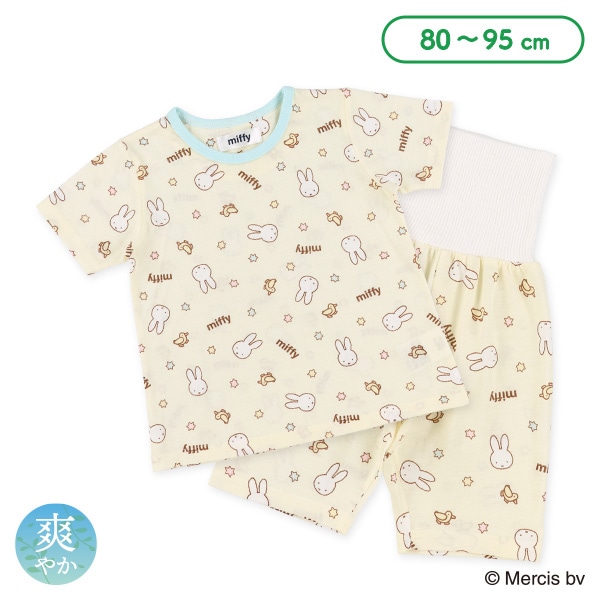 腹巻付き半袖パジャマ（ミッフィー総柄）