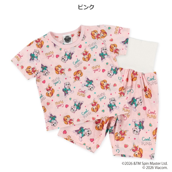 腹巻付き半袖パジャマ（パウパトロール総柄）