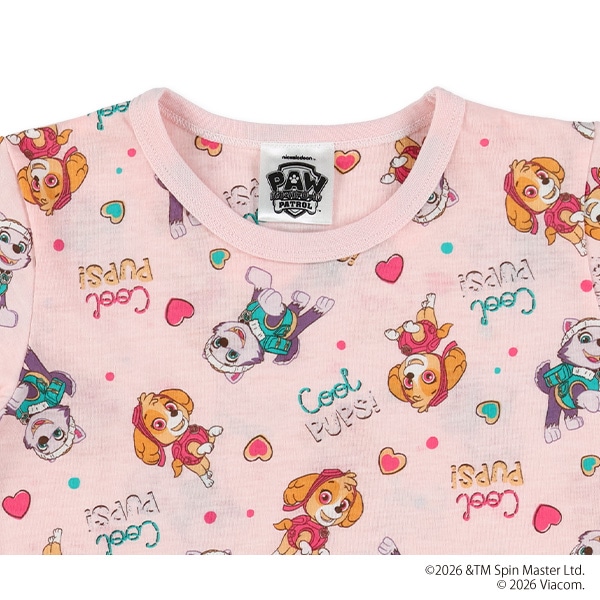 腹巻付き半袖パジャマ（パウパトロール総柄）