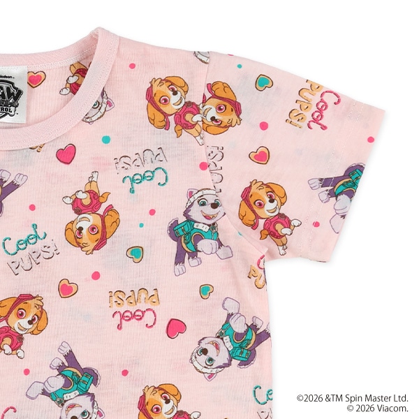 腹巻付き半袖パジャマ（パウパトロール総柄）