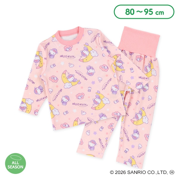 腹巻付き長袖パジャマ（ハローキティ）