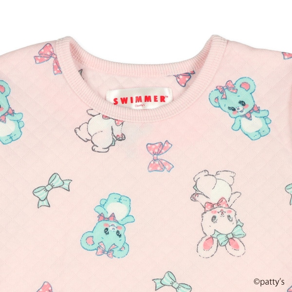 キルト腹巻付き長袖パジャマ（スイマー総柄）