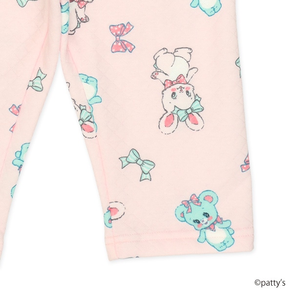 キルト腹巻付き長袖パジャマ（スイマー総柄）