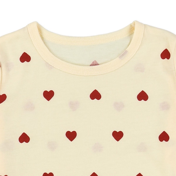 2枚組長袖パジャマ（ハート）