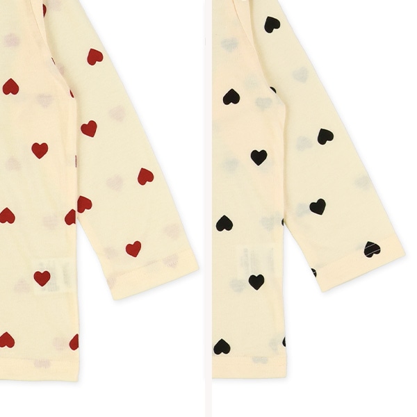 2枚組長袖パジャマ（ハート）