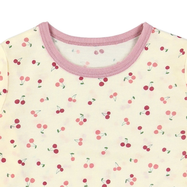 2枚組長袖パジャマ（うさぎ・チェリー）