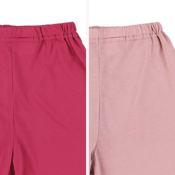 2枚組長袖パジャマ（うさぎ・チェリー）