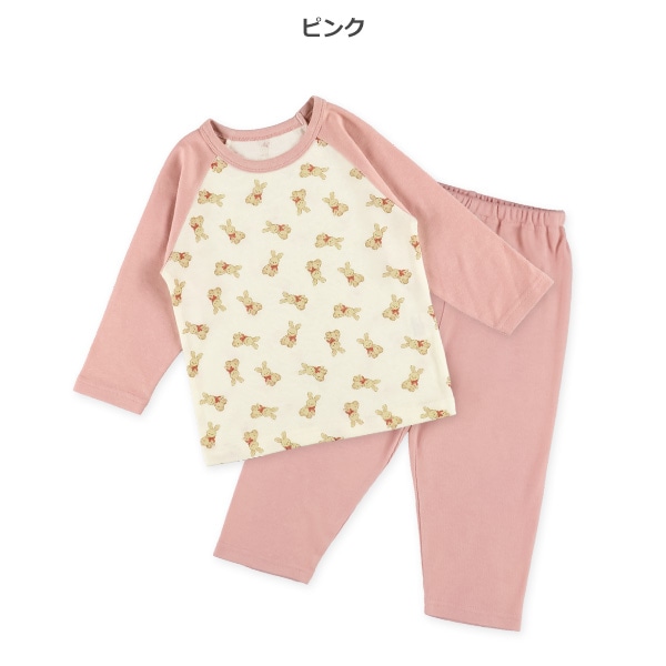 2枚組ラグラン長袖パジャマ（うさぎ・くま）