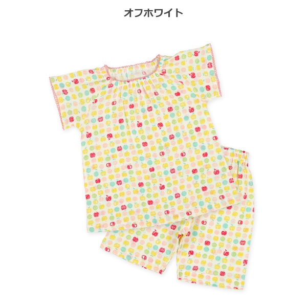 2枚組ラグラン半袖パジャマ（りんご・レモン）