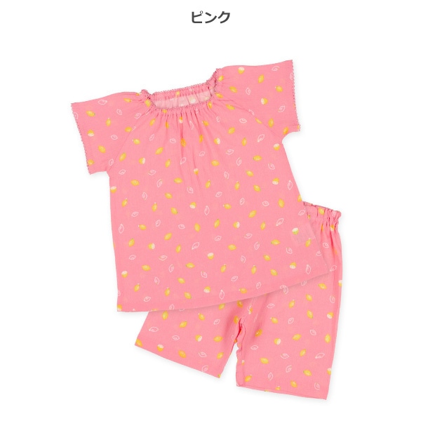 2枚組ラグラン半袖パジャマ（りんご・レモン）