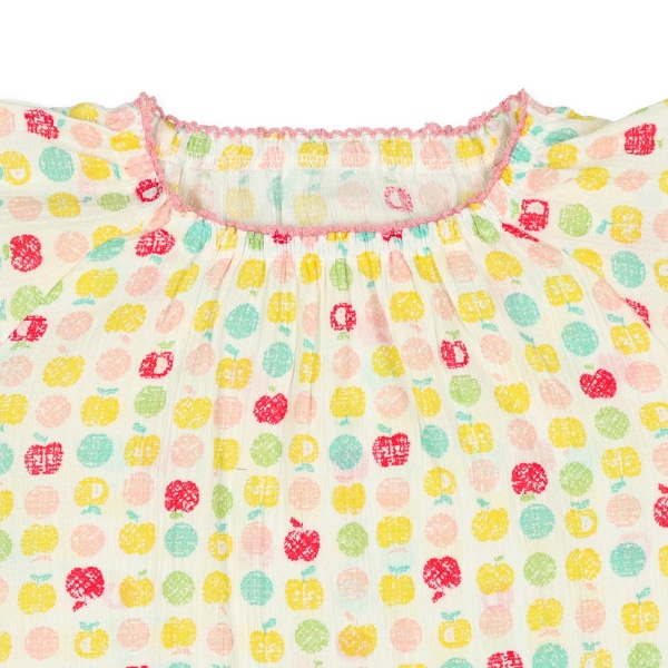 2枚組ラグラン半袖パジャマ（りんご・レモン）
