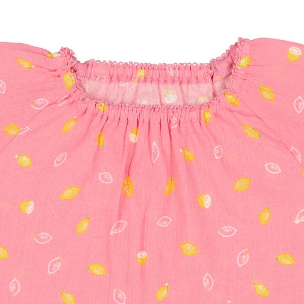 2枚組ラグラン半袖パジャマ（りんご・レモン）