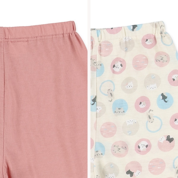 2枚組半袖パジャマ（ねこ）