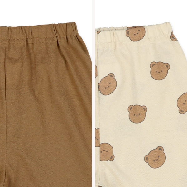 2枚組ラグラン半袖パジャマ（くま）
