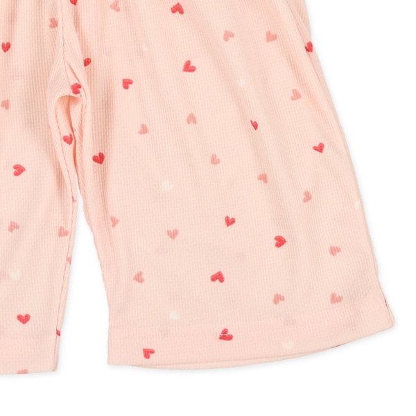 腹巻付きポリエステルワッフルステテコ（ハート・くま）