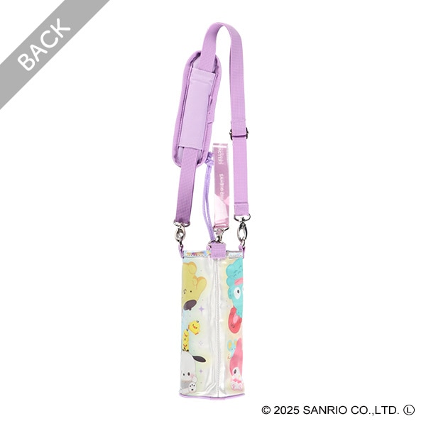 シュルダーパッド付きペットボトルカバーL パープル×ピンク（サンリオキャラクターズ）