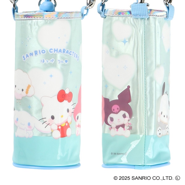 ショルダーパッド付きペットボトルカバーL ブルー×ミント（サンリオキャラクターズ）