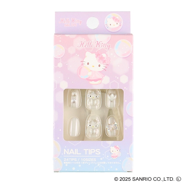サンタン）クリア ネイルチップ（ハローキティ）