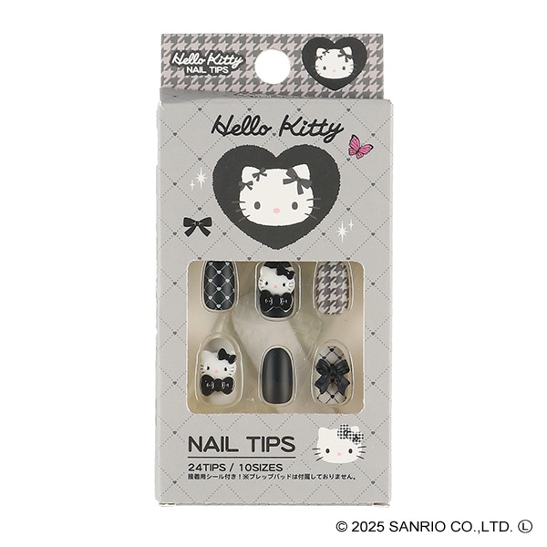 サンタン）モノトーン ネイルチップ（ハローキティ）