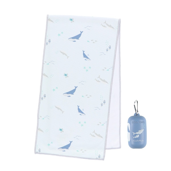 シリコンケース付きクールタオル（海の生き物）