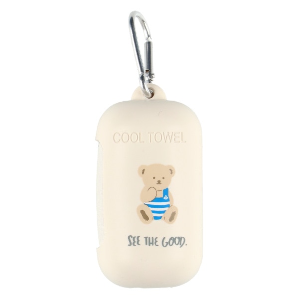 シリコンケース付きクールタオル（マリンくま）