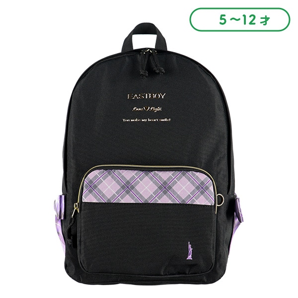 EASTBOY）チェックリュック（パープル）