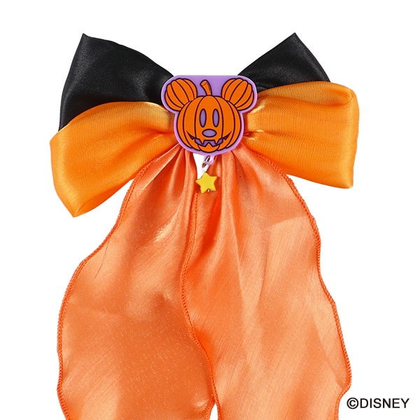 リボンヘアアクセサリー（ミッキーマウス・オレンジ）