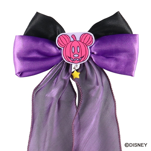 リボンヘアアクセサリー（ミッキーマウス・パープル）