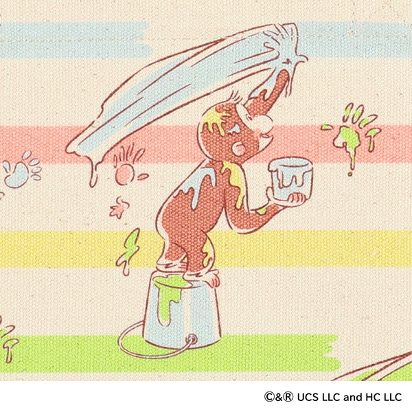 マチ付きバッグ ペンキ（おさるのジョージ）