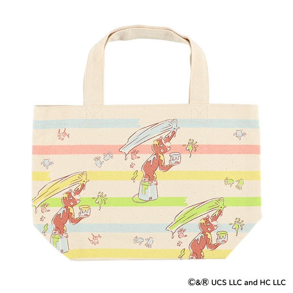 マチ付きバッグ ペンキ（おさるのジョージ）