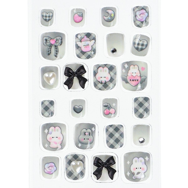 タイニーネイルチップ（シロクロボンボン）