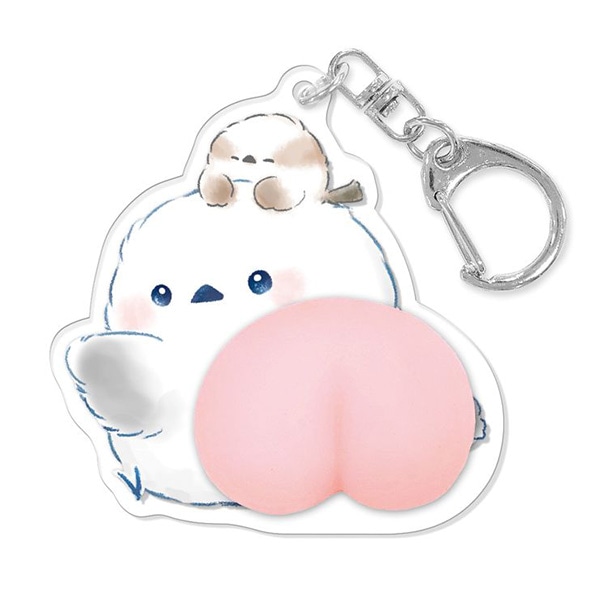 クーリア）もちもちBIGおしりキーホルダー（きらりんエナガマーチ）