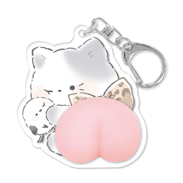 クーリア）もちもちBIGおしりキーホルダー（もふとも／ねこ）