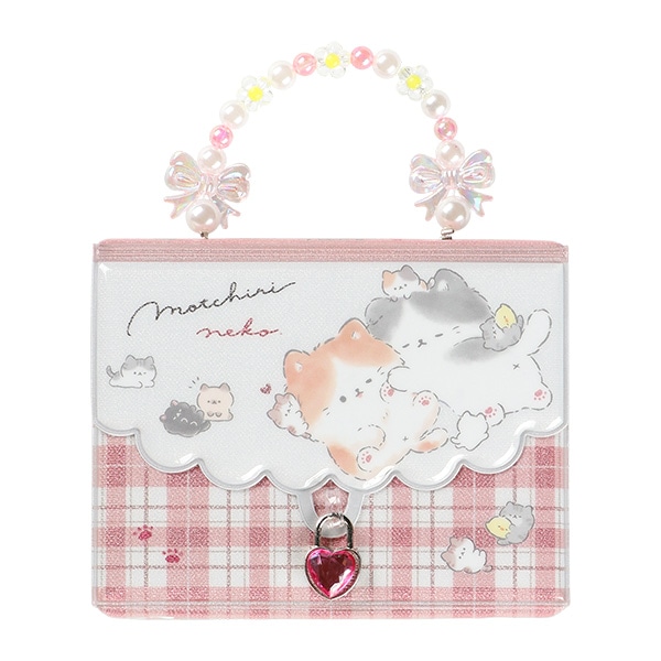 カギ付きバッグマイシールバインダー（もっちりねこ）