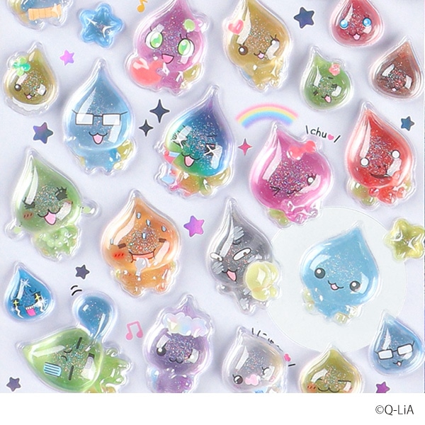 どこでもいっしょ　顔型せんめんき&スポンジ　トロ　ハッピートロくじ　根付9種 ボンボンドロップシール（しずくちゃん） | 西松屋オンラインストア