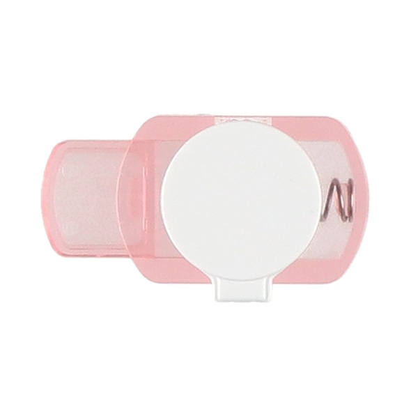 ぎゅっと なふだクリップ クリアピンク