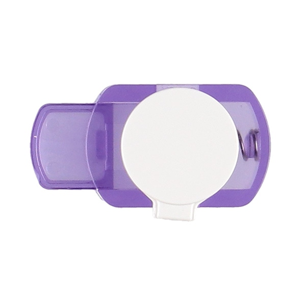 ぎゅっと なふだクリップ クリアパープル