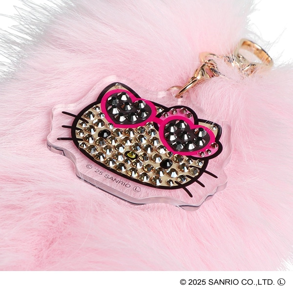 カミオジャパン）ファーキーホルダー ピンク（ハローキティ）