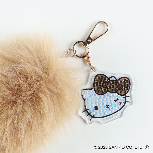 カミオジャパン）ファーキーホルダー ブラウン（ハローキティ）